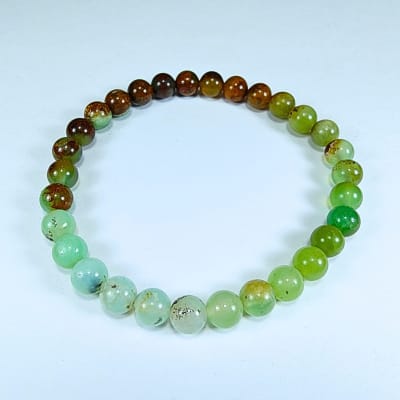 Pulsera Cromática De Crisoprasa en Perlas de 6 mm