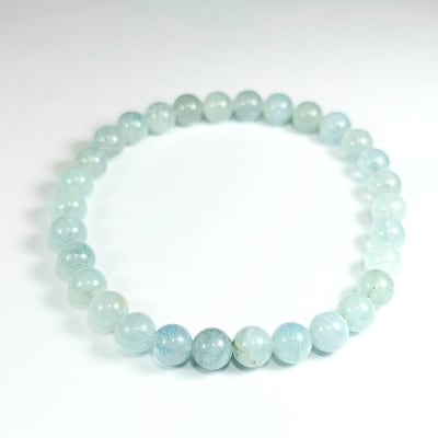 Pulsera De Aguamarina en Perlas de 6 mm1