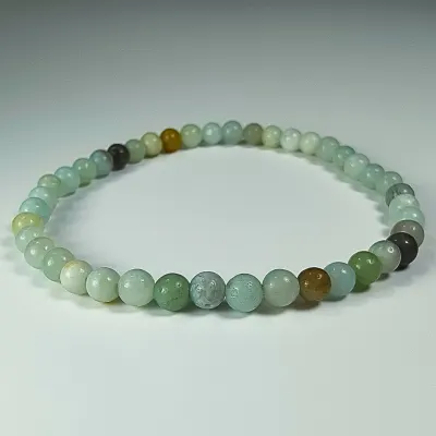 Pulsera De Amazonita Bosque en Perlas de 4 mm1
