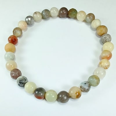 Pulsera De Amazonita Bosque en Perlas de 6 mm