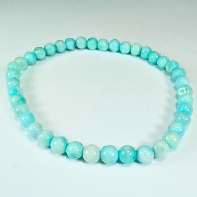Pulsera De Amazonita Calipso en Perlas de 4 mm