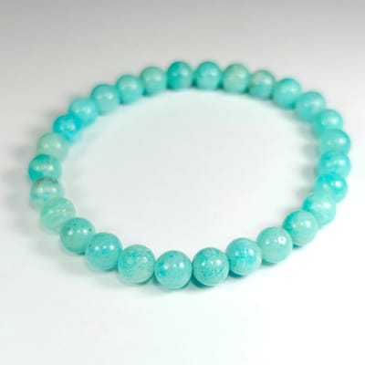 Pulsera De Amazonita Calipso en Perlas de 6 mm