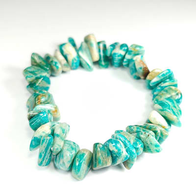 Pulsera De Amazonita Verde Irregular de 10 mm