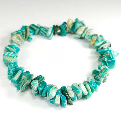 Pulsera De Amazonita Verde Irregular de 8 mm1