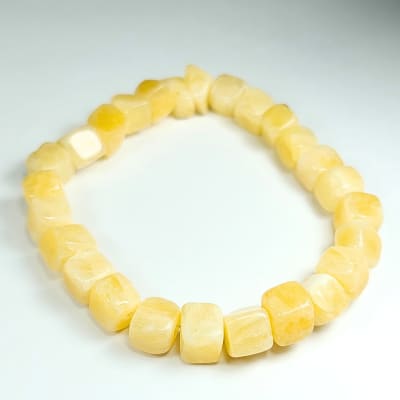 Pulsera De Aragonita Amarilla en Cubo de 8 mm