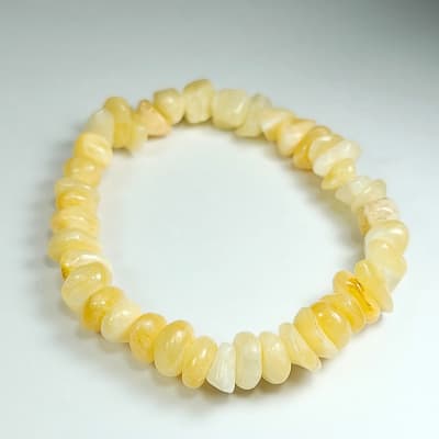 Pulsera De Aragonita Amarilla Irregular de 8 mm1