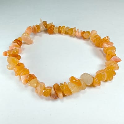 Pulsera De Aventurina Naranja Irregular de 4 mm
