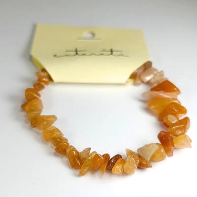 Pulsera De Aventurina Naranja Irregular de 6 mm