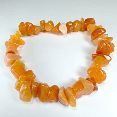 Pulsera De Aventurina Naranja Irregular de 8 mm