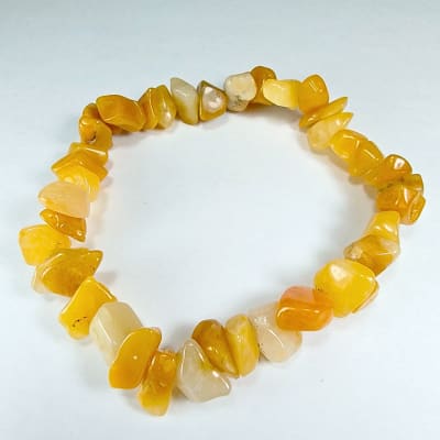 Pulsera De Calcedonia Amarilla Irregular de 8 mm