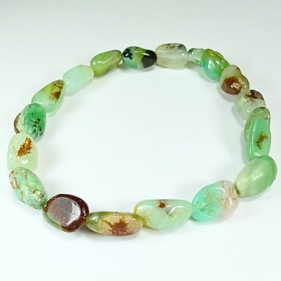 Pulsera De Crisoprasa en Porotos desde 7 mm