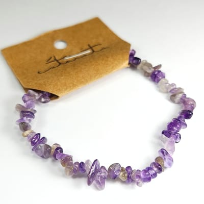 Pulsera De Cuarzo Amatista Lila Irregular de 4 mm1
