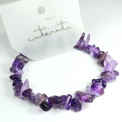 Pulsera De Cuarzo Amatista Teñida Irregular de 6 mm1