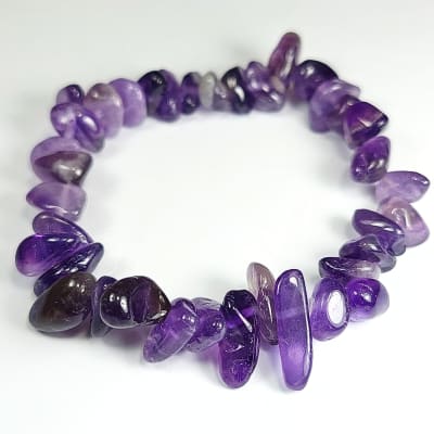 Pulsera De Cuarzo Amatista Ultravioleta Irregular de 10 mm1