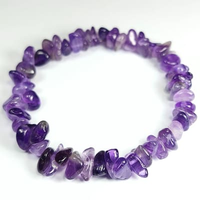 Pulsera De Cuarzo Amatista Ultravioleta Irregular de 8 mm