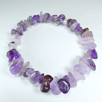 Pulsera De Cuarzo Amatista Violeta Irregular de 6 mm1