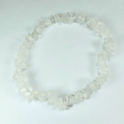 Pulsera De Cuarzo Blanco Irregular de 4 mm1