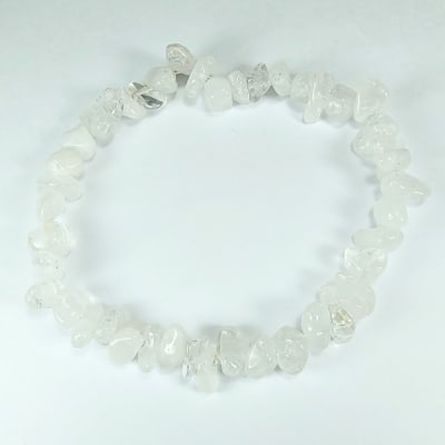 Pulsera De Cuarzo Blanco Irregular de 6 mm