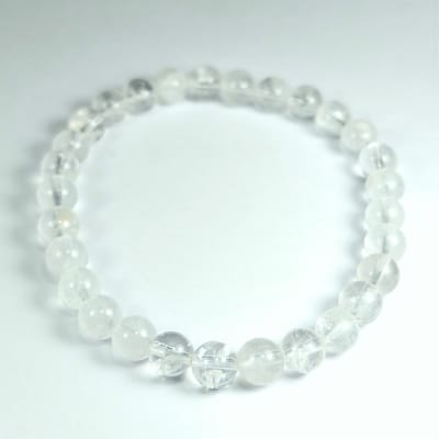 Pulsera De Cuarzo Cristal en Perlas de 6 mm1