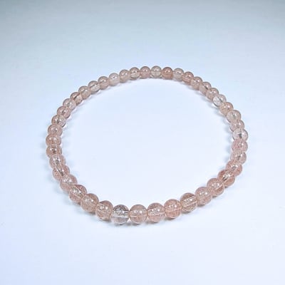 Pulsera De Cuarzo Fresa en Perlas de 4 mm1