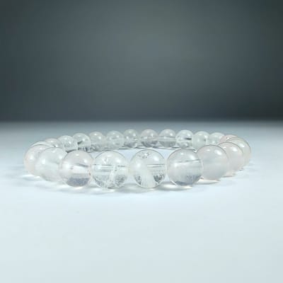 Pulsera De Cuarzo Rosa Claro en Perlas de 8 mm1