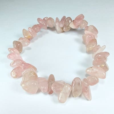 Pulsera De Cuarzo Rosa Intenso Irregular de 8 mm1