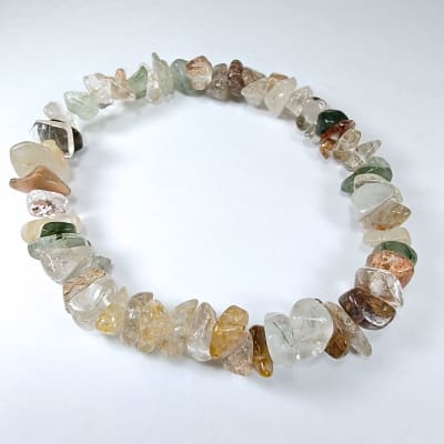 Pulsera De Cuarzo Rutilo Multicolor Irregular de 4 mm1