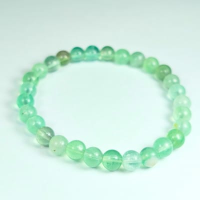 Pulsera De Fluorita Verde en Perlas de 6 mm