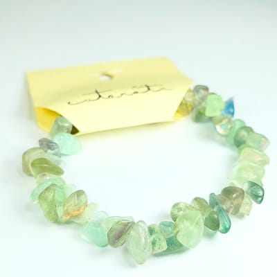 Pulsera De Fluorita Verde Irregular de 8 mm
