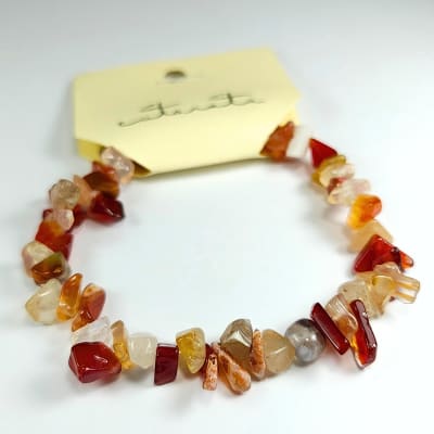 Pulsera De Ágata Cornalina Irregular de 8 mm