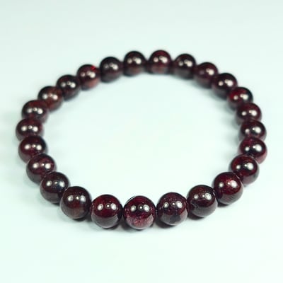 Pulsera De Granate Almandino en Perlas de 7 mm1