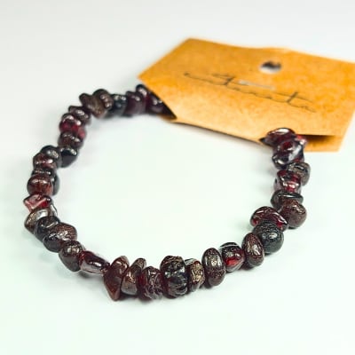 Pulsera De Granate Almandino Irregular de 6 mm1