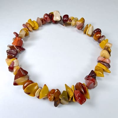 Pulsera De Jaspe Mookaíta Multicolor Irregular de 6 mm