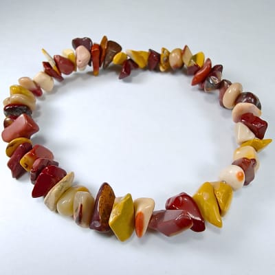 Pulsera De Jaspe Mookaíta Multicolor Irregular de 8 mm