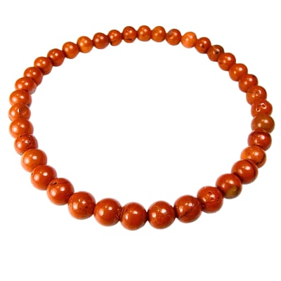 Pulsera De Jaspe Rojo en Perlas de 4 mm