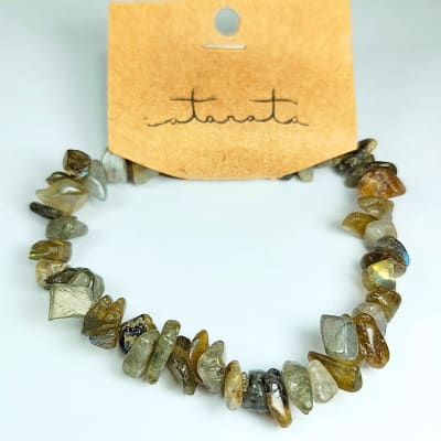 Pulsera De Labradorita Verde Y Labradorita Gris Irregular de 8 mm1