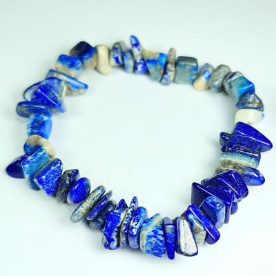 Pulsera De Lapislázuli Irregular de 10 mm1