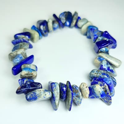 Pulsera De Lapislázuli Irregular de 15 mm