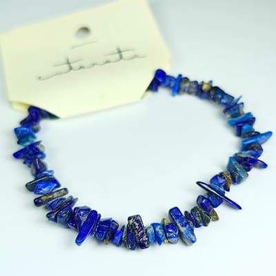 Pulsera De Lapislázuli Irregular de 4 mm1