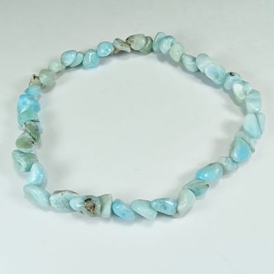 Pulsera De Larimar en Porotos desde 5 mm