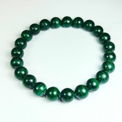 Pulsera De Malaquita en Perlas de 8 mm1