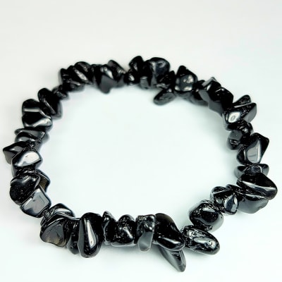 Pulsera De Obsidiana Negra Irregular de 8 mm1