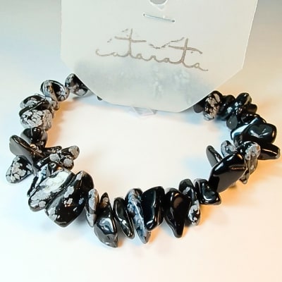 Pulsera De Obsidiana Nevada Irregular de 8 mm