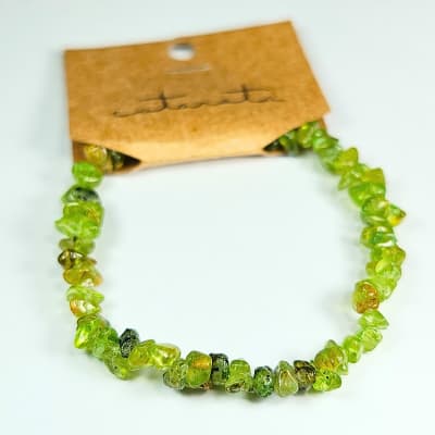 Pulsera De Peridoto Irregular de 4 mm1