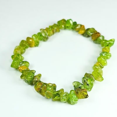 Pulsera De Peridoto Irregular de 6 mm