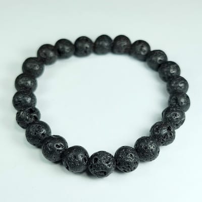 Pulsera De Piedra Volcánica en Perlas de 8 mm1