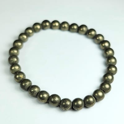 Pulsera De Pirita en Perlas de 6 mm