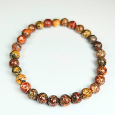 Pulsera De Riolita en Perlas de 6 mm