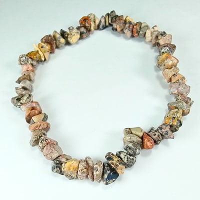 Pulsera De Riolita Irregular de 4 mm