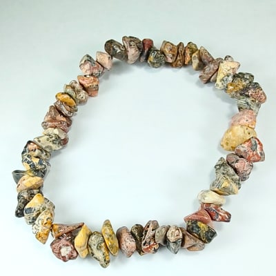 Pulsera De Riolita Irregular de 6 mm